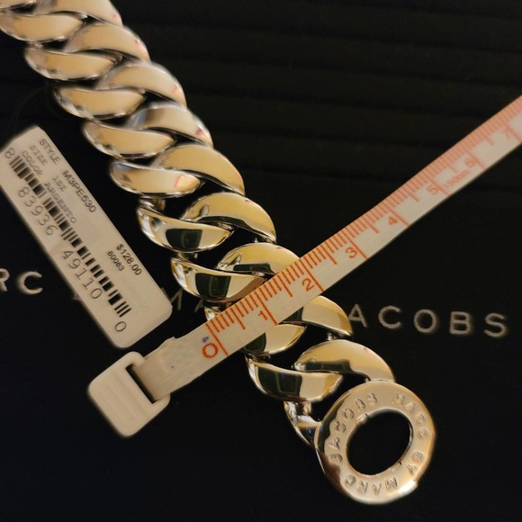Marc by Marc Jacobs Silver Tone Katie Logo Bracelet - Picture 8 of 11
